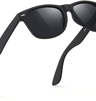 FEIDUSUN Sunglasses Men Polarized Sunglasses for Mens and Womens,Black Retro Sun Glasses Driving Fishing UV Protection