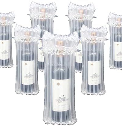 STAYWILD Wine Travel Inflatable Bag Airplane | 10 PCS Wine Bottle Travel Protector Bags | Bubble Travel Camping Wrap Pouches Packing for Wine Bottles(10)