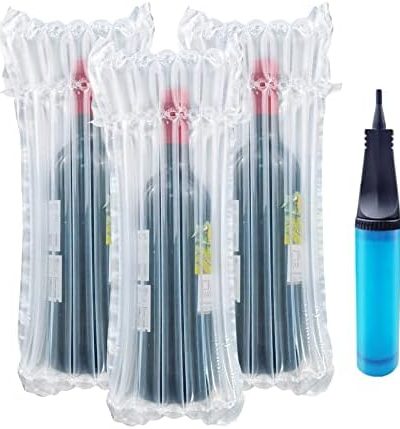 Wine Bottle Travel Protector Bags, Conilly 15 Packs Inflatable Air Column Packaging Bubble Bag with Free Inflator Pump, Reusable Wine Bottle Protector,Safe Choice for Wine Transportation